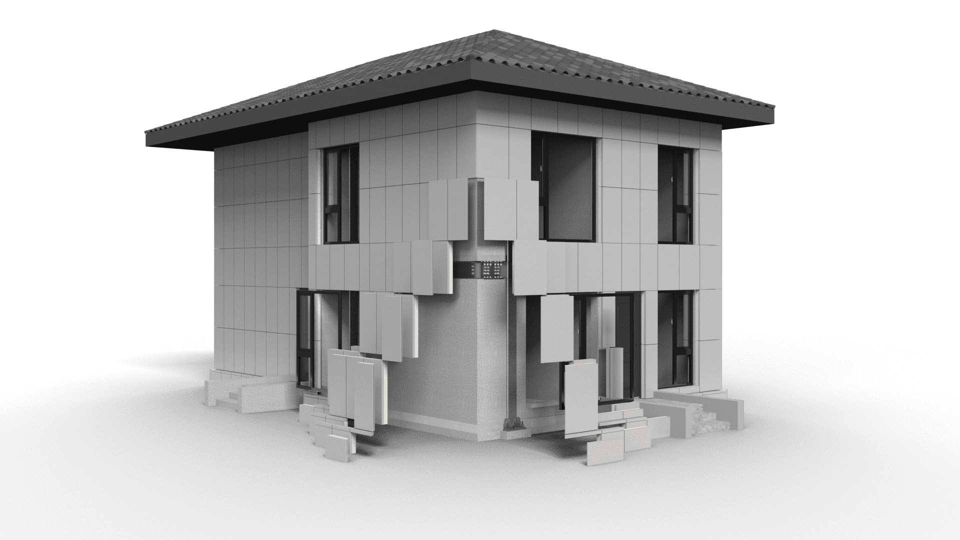 将建筑的梁、板、柱、墙等主要部件在工厂里进行标准化、精细化生产，然后运输到施工现场，像组装零件一样进行精准、高效的拼接。这是一种从根本上改变“秦砖汉瓦”湿作业模式的现代化建造方法