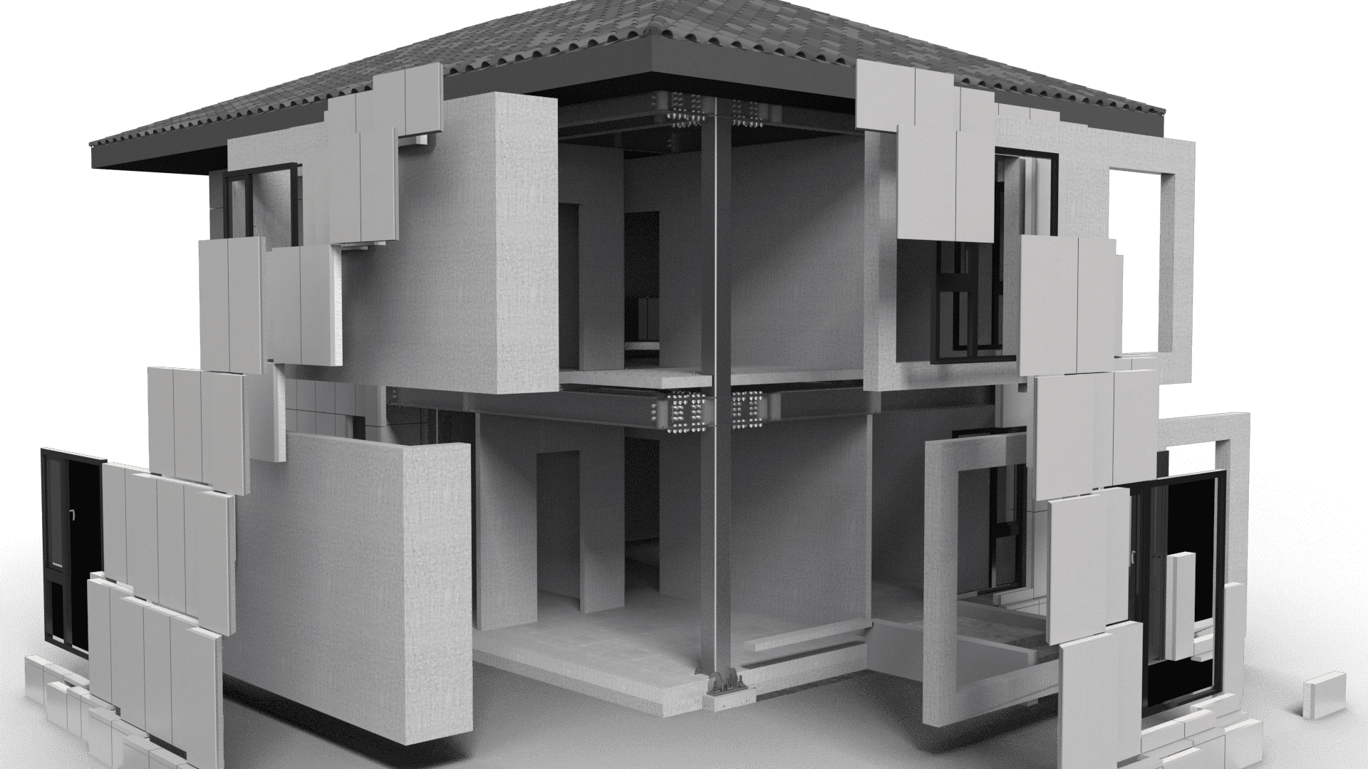 将建筑的梁、板、柱、墙等主要部件在工厂里进行标准化、精细化生产，然后运输到施工现场，像组装零件一样进行精准、高效的拼接。这是一种从根本上改变“秦砖汉瓦”湿作业模式的现代化建造方法