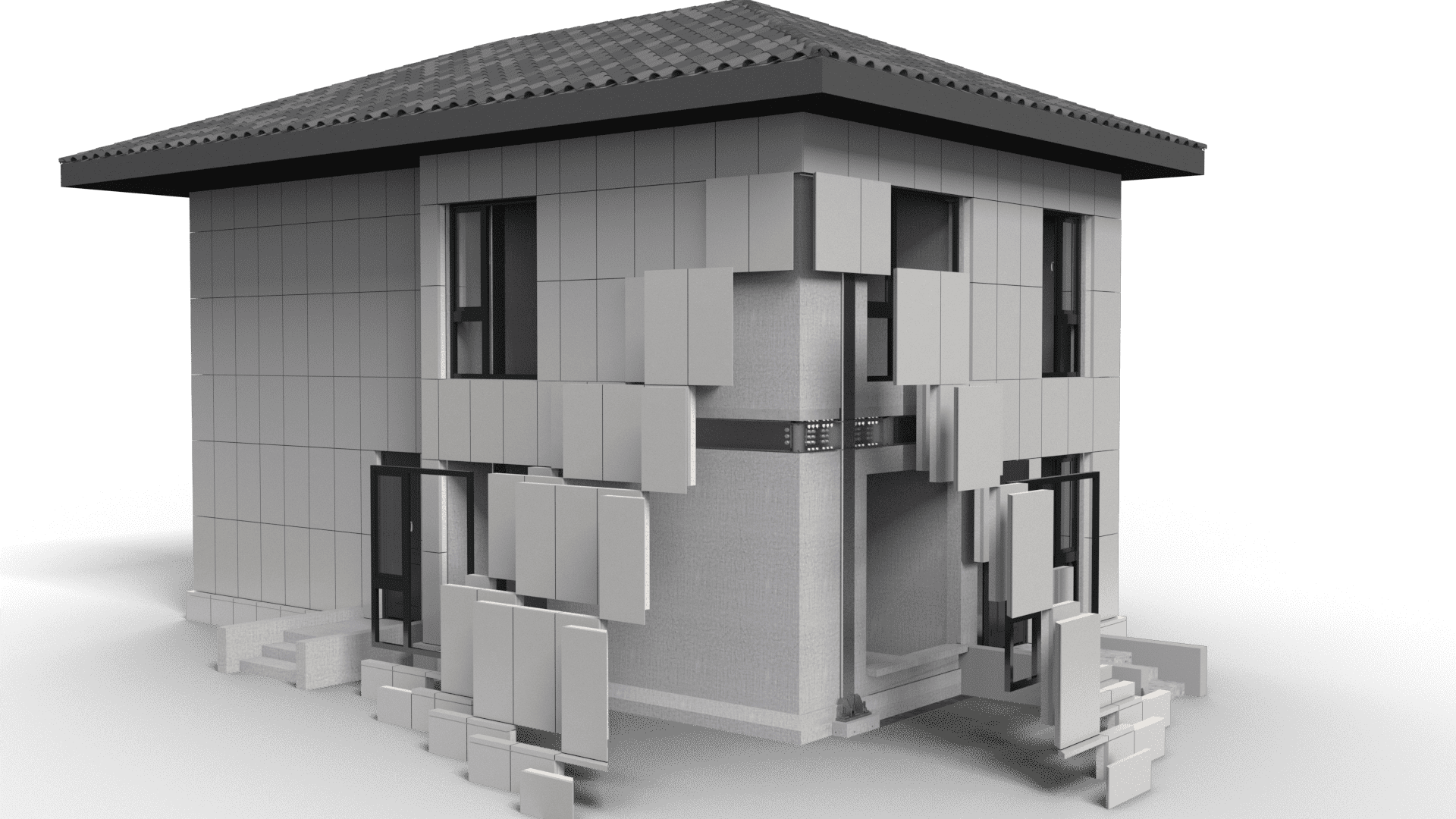 将建筑的梁、板、柱、墙等主要部件在工厂里进行标准化、精细化生产，然后运输到施工现场，像组装零件一样进行精准、高效的拼接。这是一种从根本上改变“秦砖汉瓦”湿作业模式的现代化建造方法